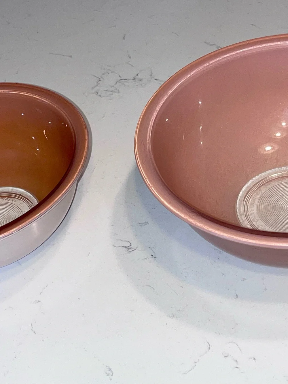 Pyrex Autumn Rainbow Nesting Mixing Bowls #325 & #323 1.5L & 2.5L two-tone